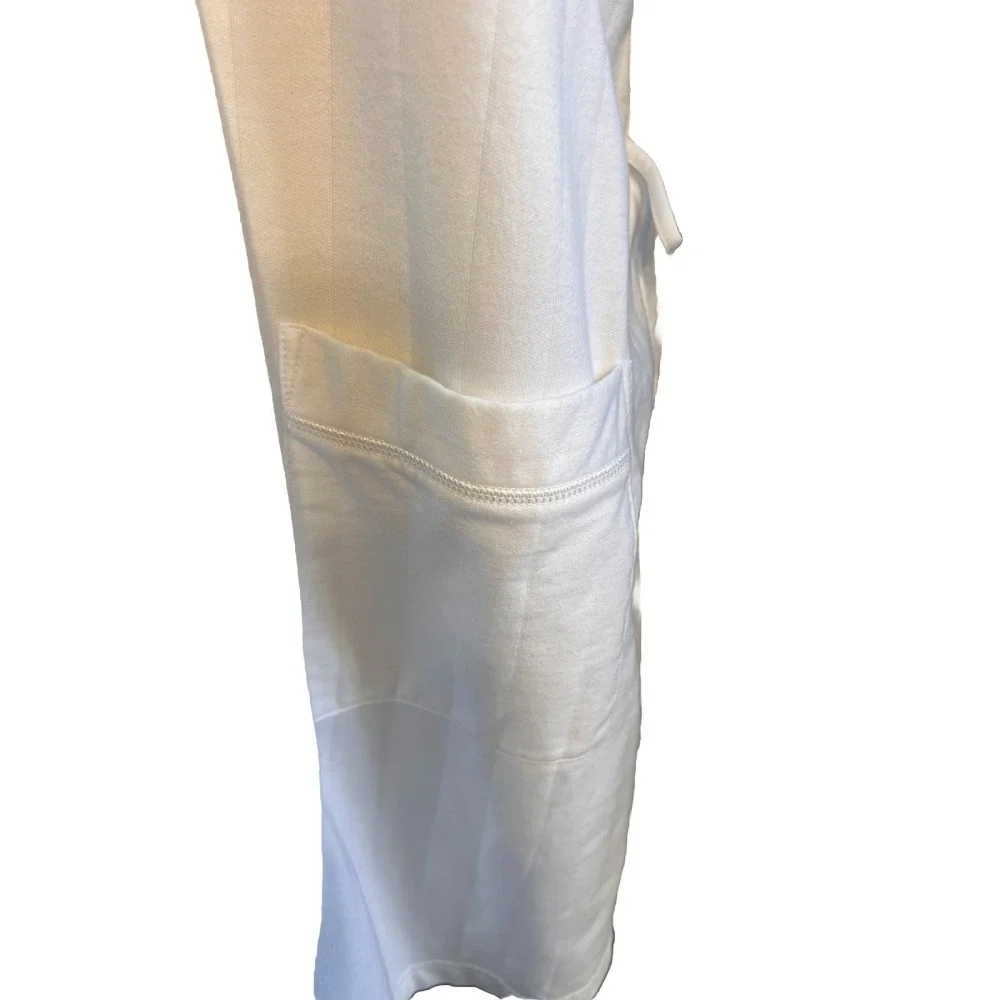 Amanda Stewart Intimates Cotton Blend Ribbed Pocket 3/4‎ Length Soft Chic Robe L